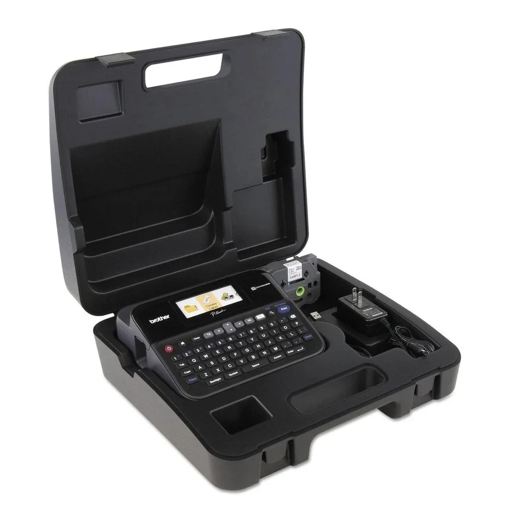 Brother P-touch PT-D600VP PC Connectable Label Maker W/Hard Case AC Adapter Tape